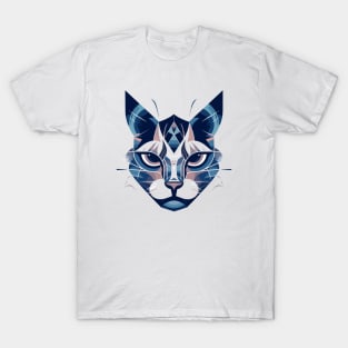 Geometric Cat Face T-Shirt